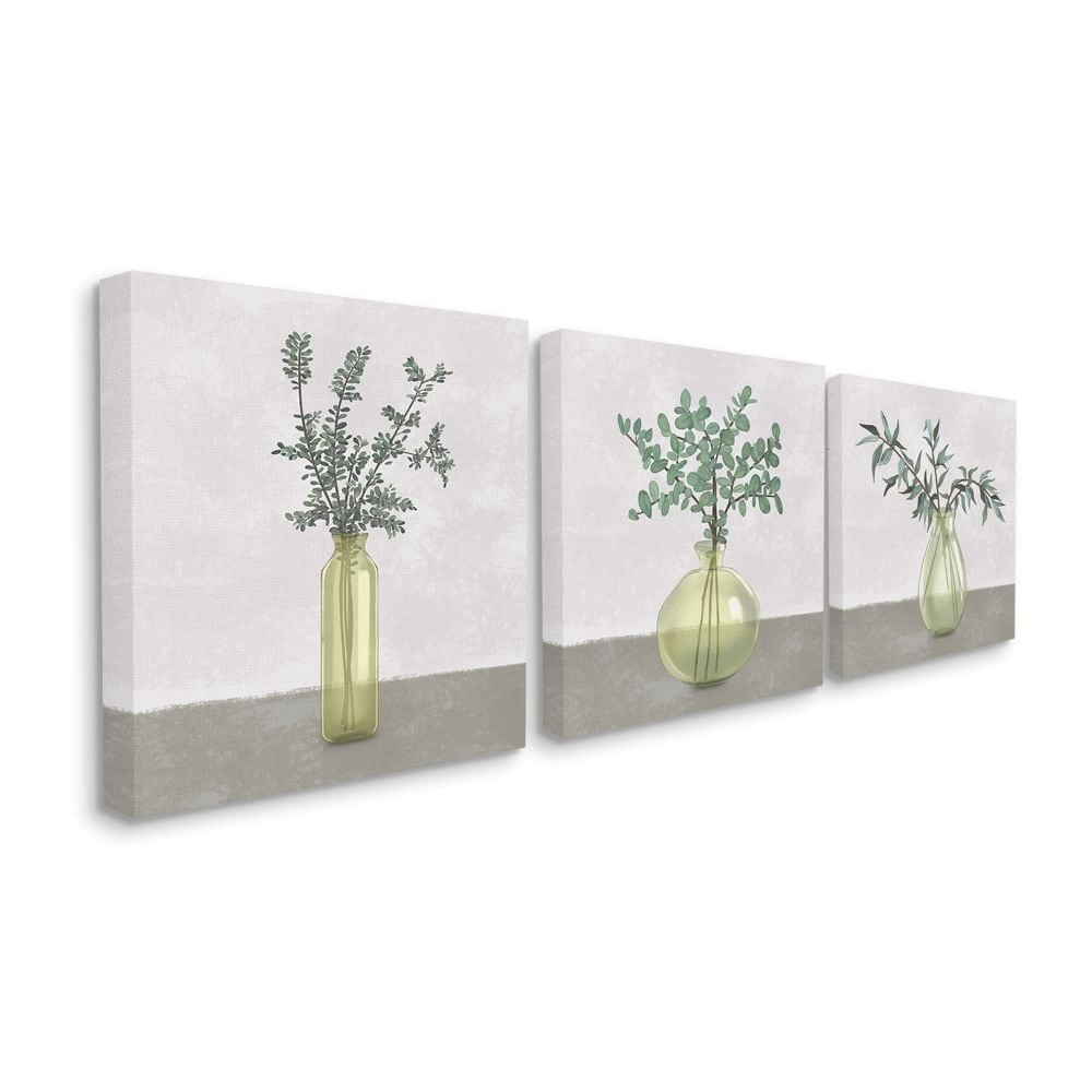 Elegant Gilding Pattern Paintings Abstract Gallery-Wrapped Canvas Print Wall Art, Set of 4, 17x17