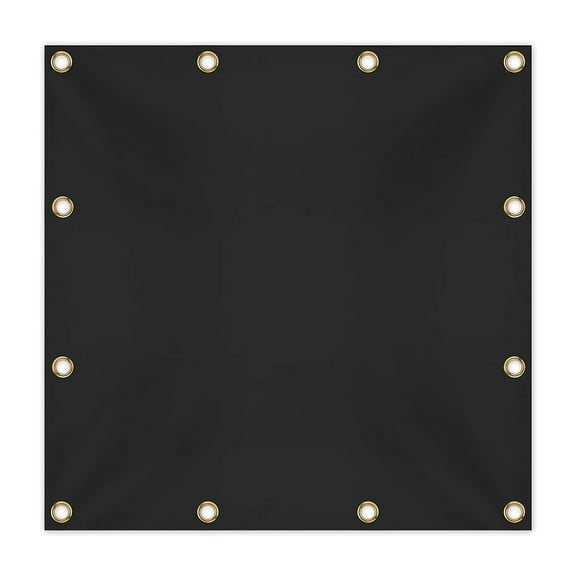 Covers & all Dump Truck Tarp, 18 Oz Tarp Tuff Waterproof Tear and UV-Resistant Fabric, Protective Cover Tarpaulin with Reinforced Edges Grommets (12' L x 12' W Feet, Black)
