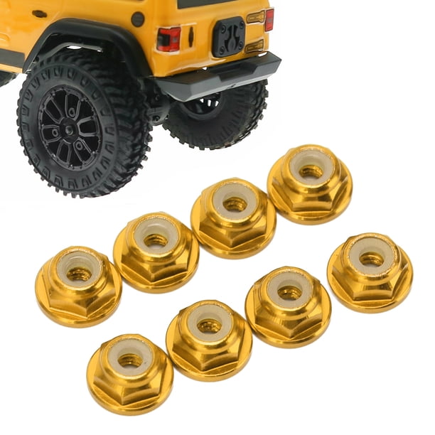 M2 Anti Nuez Suelto, aleación De Aluminio Con Tuercas De Bloqueo De Nylon Con Brida, Automóvil Axial SCX24 RC, Con Tuercas De Bloqueo De Autoevaluación SCX24