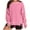 Pink, variant on Kaemgyyd Oversized Sweatshirt for Women Crewneck High Low Hem Tunic Tops Long Sleeve Fall Pullover Trendy Clothes