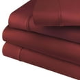 thumbnail image 2 of Superior Cotton Blend 800 Thread Count Sheet Set, Split King, Burgundy, 2 of 6