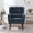 Dark Blue, variant on Jopath Accent Chair,Chenille Arm Chairs with Solid Wood Leg ,Comfy Soft Padded Lounge Chair with Pillow for Living Room Bedroom Apartment Black