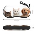 thumbnail image 2 of KLL Cute Kittens And Puppy Print Eyeglass Case for Men & Women's Classy Travel Eyewear Holder Case Zipper Eyeglasses Case With Hook, 2 of 6