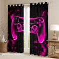 thumbnail image 2 of Manfei Boys Game Console Curtains Pack of 2 (42x84 Each), Pink Rectangle Geometric Curtains Blackout, Modern Video Gaming Bedroom Curtains, Window Curtains Room Decor, 2 of 6