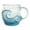 Blue, variant on Yucurem Oceanic Theme Drinking Cup with Handle, 12 oz Handblown Ocean Glass Mug for Tea, Coffee, Cocktails, Beach Lovers & Gift Giving (Sunset Beach)