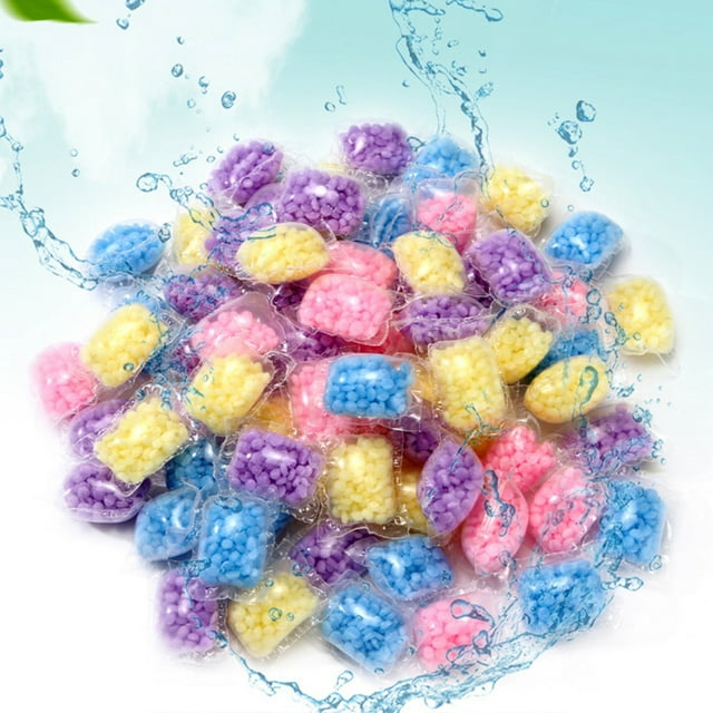 100pcs detergente cápsula líquida bola anti estática aroma de lavado cuentas de refuerzo duradero herramientas de limpieza para el hogar