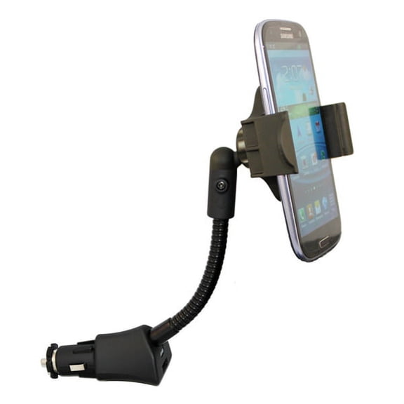 Holder Charger Car Mount DC Socket USB Port Cradle J2A for Samsung Galaxy J3 Emerge, S10 5G Note 9 5 4 3 10 Plus J7 (2018) Refine, J5, Fold Alpha A9 A6 A50 A20 A10e - Sonim XP8 XP3