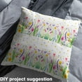 thumbnail image 2 of jejeloiu Rainbow Tulip Fabric by the Yard 1 Yard,Rustic Flower Floral Home Decor Fabric by the Yard,Cartoon Daisy Sewing Fabric For Princess,Luxury Bedroom Decor, 2 of 6