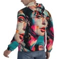 thumbnail image 6 of Wukai Vibrant Street Art Portrait Print Men Hoodies Fleece Sweatshirts Long Sleeve Sweaters Pullover Fall Outfits Winter Clothes-3X-Large, 6 of 7