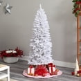 thumbnail image 5 of Nearly Natural 6ft. Slim White Artificial Christmas Tree, White, 5 of 6