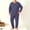Navy, variant on Mens Plus Size Thermal Underwear Set Size L-6XL- 2 Piece Stretch Soft Base Layer, Warm Breathable Shirt and Bottoms for Skiing and Cold Weather Fall Winter Days