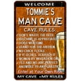 thumbnail image 1 of TOMMIE'S Man Cave Rules Rusty Sign Garage Decor 8x12 108120051353, 1 of 1