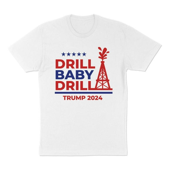 Trump Drill Baby Shirt Unisex Large White