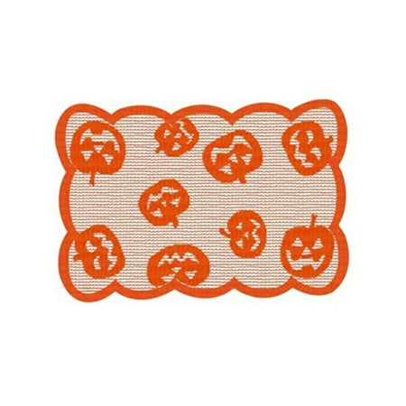 

Jwputqe Halloween Decorations Halloween Lace Placemat Orange Party Table Decoration