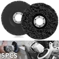 thumbnail image 3 of 5PCS 4.5” x 7/8” Stripping Wheel Black Strip Discs Abrasive Quick Abrasive Strip Disc for Angle Grinders Clean & Remove Paint Coating Rust and Oxidation, 3 of 11