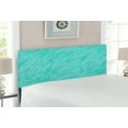 thumbnail image 2 of Teal Headboard, Abstract Design Leaves Plants Wavy Tangled Pattern Doodle Style Monochromic Art Print, Upholstered Decorative Metal Bed Headboard with Memory Foam, Full Size, Green, by Ambesonne, 2 of 4