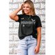 thumbnail image 1 of ABPHQTO Camiseta negra de manga corta con estampado gráfico MUMMY Halloween para mujer, 1 of 5