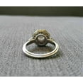 thumbnail image 3 of Blue Jewelry 1.9 Ct Moissanite Round Cut Diamond Wedding Rings - 14K White Gold Plated Rings for Gifts - Elegant Vintage Inspired Octagon Halo Milgrain Style Rings - Beautiful Jewelry, 3 of 7