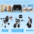 thumbnail image 6 of Eosunjian Lightweight Foldable Electric Wheelchair for Adult Senior with 500w Motors,Large Thickened Footrest,White(Dual Batteries), 6 of 11