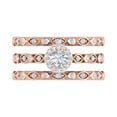 thumbnail image 3 of 1/2 Carat Round Diamond Bridal Set Ring in 14K Rose Gold (Ring Size 4.75), 3 of 4