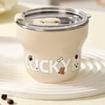 thumbnail image 4 of Stainless Steel Coffee Cup,9 oz Cute Portable Travel Mug with Leakproof Lid & Graphic Printed,Lightweight Tumbler for Office Desk,Daily Commute,White, 4 of 6
