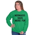 thumbnail image 4 of Mermaids Have More Fun Beach Lover Women Plus Size Crewneck Sweatshirt Brisco Brands 3X, 4 of 5