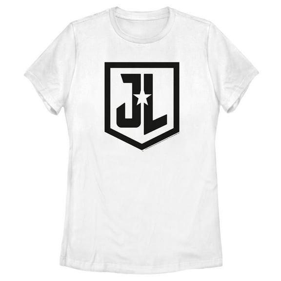 Women's Zack Snyder Justice League Badge Logo Reverse Graphic Tee White Small