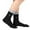 Black, variant on Womens Vertical Rib Knit Mid Crew Socks Fuzzy Folded Plush Mini Embroidered Bow Soft Elastic Breathable Comfort Stockings for School Casual Wear