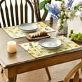 thumbnail image 3 of Yellow Floral Daisy Bees Summer Placemats Set of 4, 12x18 Inch Seasonal Spring Table Mats for Party Kitchen Dining Decoration, 3 of 6