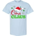 thumbnail image 3 of Inktastic Oma Claus with Christmas Santa Hat and Snowflakes T-Shirt, 3 of 5