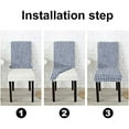 thumbnail image 3 of Folk Stripes Bleached Effect Dining Chair Cover Set of 4 Removable Decorative Seat Slipcovers for Kitchen Office, 3 of 6