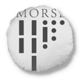 thumbnail image 1 of Morse Code Point-Line Representation Round Throw Pillow Home Decoration Cushion, 1 of 3