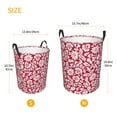 thumbnail image 5 of Xecao Red Flowers Print Laundry Hamper Basket,designed for Blanket Storage and Nursery Clothes in the Bedroom, 5 of 8