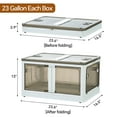 thumbnail image 4 of Homeforce 23 Gal Collapsible Storage Bins 3PC - Stackable Design with five-open Doors, Large Capacity Plastic foldable Storage Box with Lids，Home Kitchen or Bedroom Organizing Essentials,White, 4 of 8