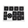 thumbnail image 2 of Car Interior Repair Button Repair Sticker White Lettering Black Overlay High Grade Material Light Penetration Reduction, 2 of 10