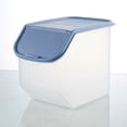 thumbnail image 2 of Portable Rice Storage Bin Kitchen Cereal Grain Bean Food Storing Box Food Container(S Blue), 2 of 2