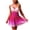 Pink, variant on Women Fashion Gradient Swim Dress Swimsuit One Piece Tummy Control Bathing Suits Modest Criss Cross Swim Suits