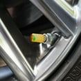 thumbnail image 2 of Stay Irie Rastafarian Flag Tire Rim Wheel Aluminum Valve Stem Caps - Yellow, 2 of 3