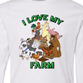 thumbnail image 4 of Inktastic I Love My Farm with Happy Farm Animals Long Sleeve Youth T-Shirt, 4 of 5