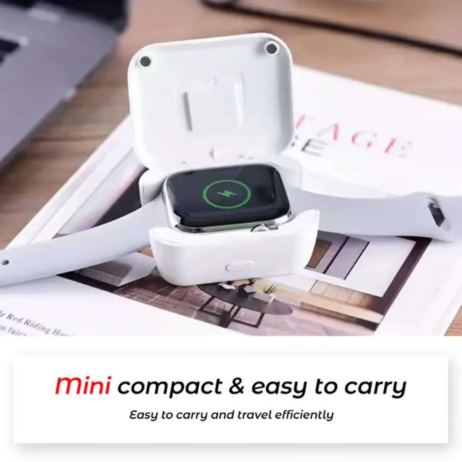 Portable Charger for Apple Watch Wireless Fast Charging Watch 1400mAh Power Bank Travel Charger