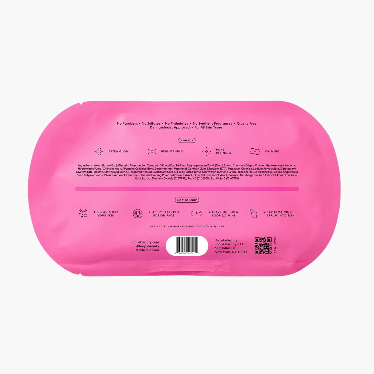 LOOPS Double Take Glow Hydrogel Face Mask, 30g