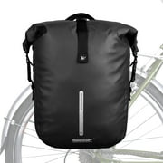 Rhinowalk Bike Pannier Bag Waterproof Rack Bicycle Bag 20L Bike Bag Shoulder Bag Laptop Pannier Backpack Black
