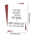 thumbnail image 3 of Gmogad Hilarious Mother’s Day Card, Sarcastic Second-Born Gift for Mom, Thick 350GSM Greeting Card with Envelope, Humorous Birthday from Daughter/Son, 3 of 7
