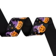 thumbnail image 3 of Qocolcyl 1x 177in Halloween Black Printed Polyester Ribbon DIY Craft Kit, Beginner Friendly Pumpkin Witch Bat Grosgrain Ribbon, Indoor Outdoor Wreath Bow Gift Wrap Holiday Party Decor Supply, 3 of 7