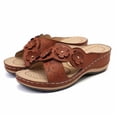 thumbnail image 5 of Sandalias florales informales a la moda para mujer, zapatos de cuña, pantuflas para exteriores Wmkox8yii ytu7967, 5 of 5