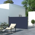 thumbnail image 2 of Outsunny 118" x 79" Retractable Side Awning Folding Privacy Screen Blue, 2 of 10