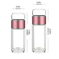thumbnail image 4 of Shoreew Glass Infuser Bottle Double Wall Tea Tumbler Insulated Loose Leaf Tea Brewer Hot And Cold Drinks Bottle for Home Office, 4 of 7