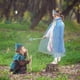 thumbnail image 4 of Juego de Capas de princesa TUNC 7 piezas Capa de princesa para niñas con corona de tiara varita azul, 4 of 5