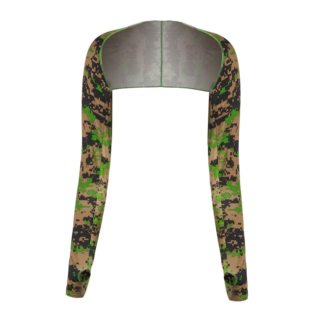 Manga de brazo de mantón de enfriamiento Sunnimix UV Cooling Sun Protect Camuflaje Verde
