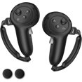 thumbnail image 1 of MARVA Design Controller Grips Cover Compatible with Meta/Oculus Quest 3 Accessories, Silicone Grip Protector Adjustable Knuckle Straps (Black/Grey) (Black) Negro -, 1 of 7